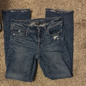 American Eagle Outfitters Women's Dark Blue Boot Cut Jeans